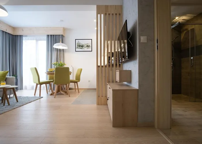 Apartament Modern Green w centrum z widokiem na Giewont